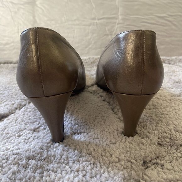 Vintage 1980s Pancaldi Pumps‎ Two Tone Gold Sz 7AA Made in Italy - Picture 13 of 13